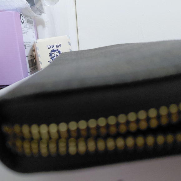 Michael Kors Dark Brown Wallet with Gold Logo - Picture 3 of 6